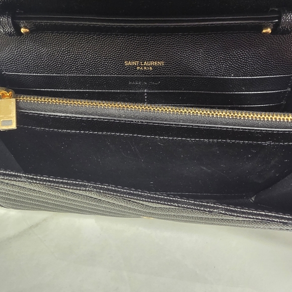 Saint Laurent Black Quilted Leather Crossbody Bag - Picture 11 of 13